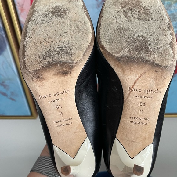 Kate Spade Black Pumps with Crystal/Rhinestone “Buckle” - Picture 5 of 9